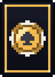 The Founder's Card Back: a gold crowned spade on navy