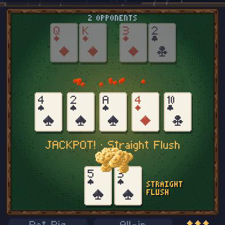 A straight flush jackpot